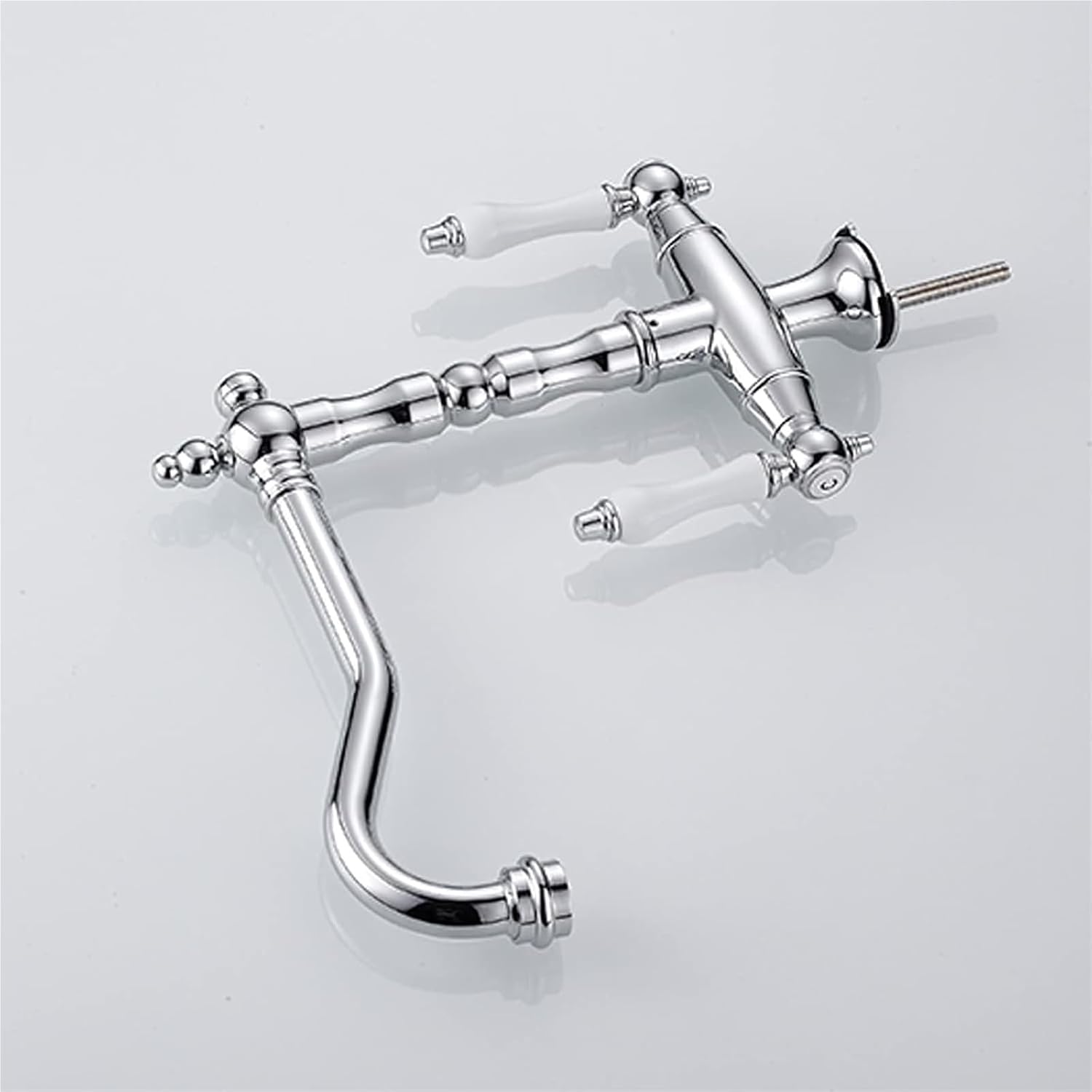Faucet Double Handle Faucet 360 Degree Swivel Brass for Kitchen Sink Spout Reach Utility Pot Filler(Gold) Faucet
