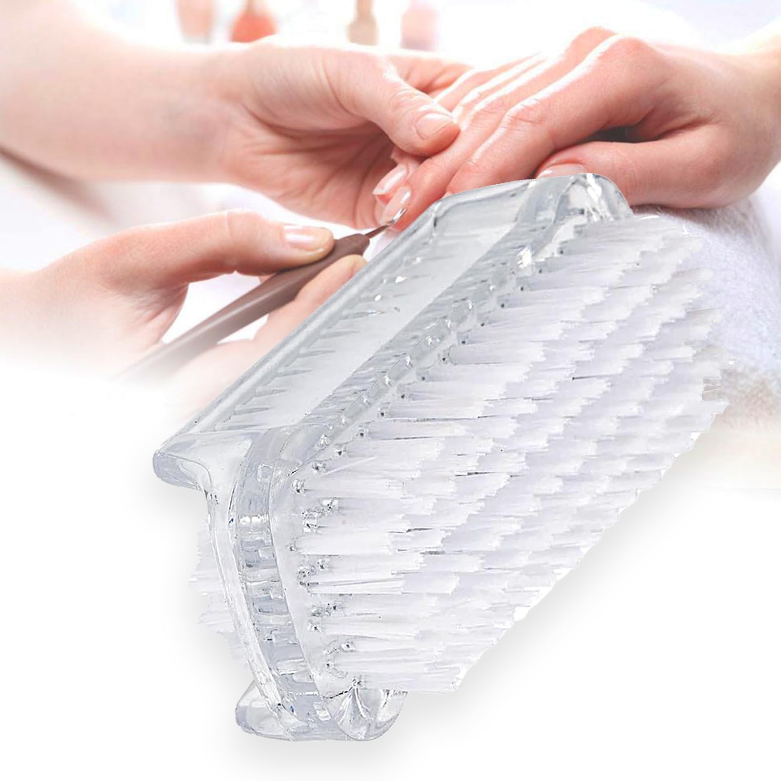 2 PCS Spazzola Per Unghie,spazzolino per unghie mani,Spazzole per la Pulizia plastica,Universale,Per Pulizia di mani Delle Unghie(Bianco)