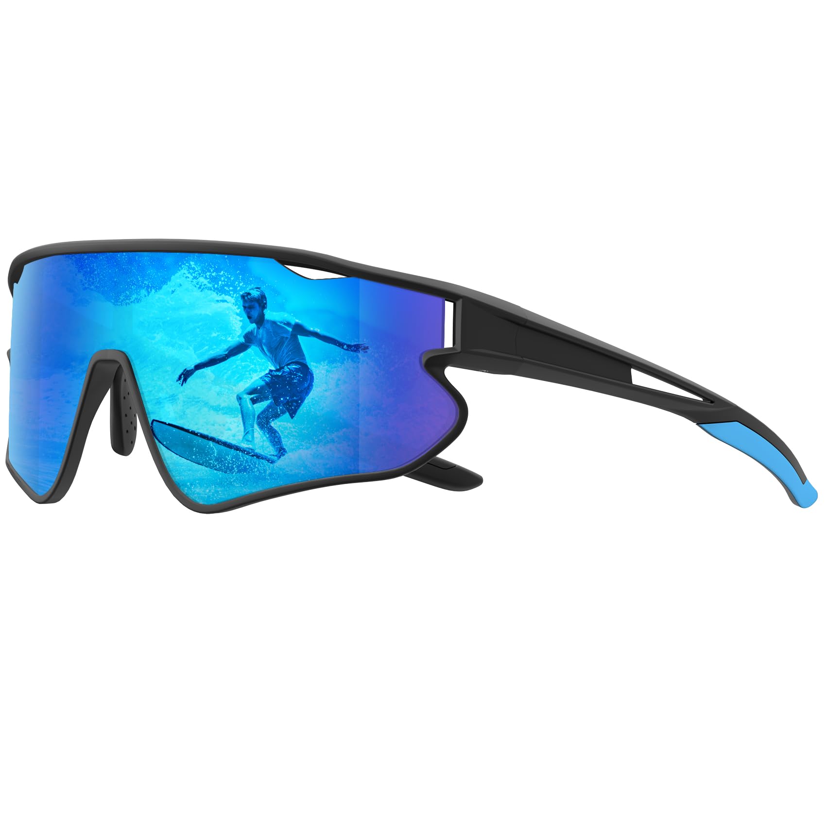 HENGOSEN Sports-Sunglasses Polarised-Sunglasses-Mens Cycling-Running Sun-glasses : Driving Motorbike Fishing UV400 Protection
