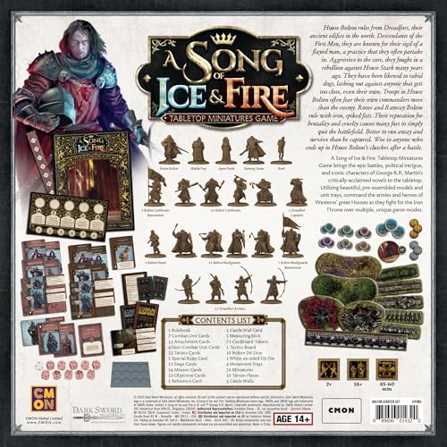 CMON A Song of Ice & Fire Tabletop Miniatures Game Bolton Starter Set - Strategy Game for Ages 14+, 2+ Players, 45-60 Minute Playtime, Made