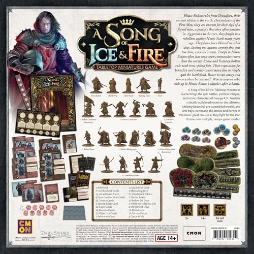 CMON A Song of Ice & Fire Tabletop Miniatures Game Bolton Starter Set - Strategy Game for Ages 14+, 2+ Players, 45-60 Minute Playtime, Made