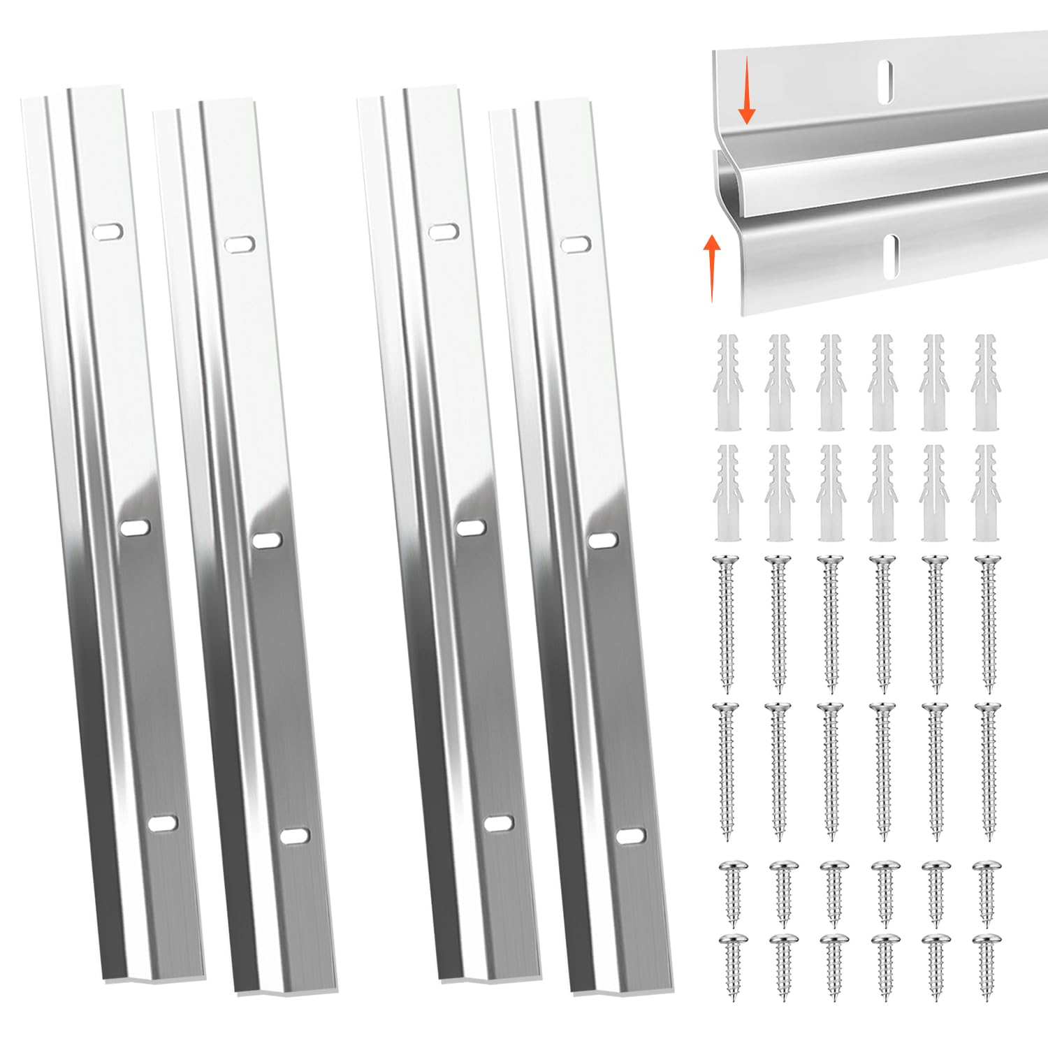 Ganci Per Quadri Pesanti Z-Clip - 6 Pezzi Con Viti E Tasselli Per Specchi E Cornici - Foto 2