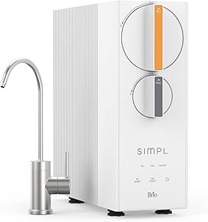 Brio SIMPL Reverse Osmosis Tankless Water Filter System for Clean Drinking Water | 4-Stage Undersink 0.0001 Micron RO Filtration | Reduces PFAS, Dirt, Rust, Chlorine, VOCs & Heavy Metals | 600 GPD