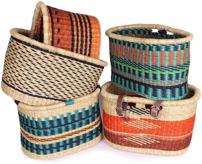 Bike Basket Front Cargo for Women and Men, Fits Most Bikes, Beach Cruiser, Stationary Bike, Ebike, Road Bike - Assorted