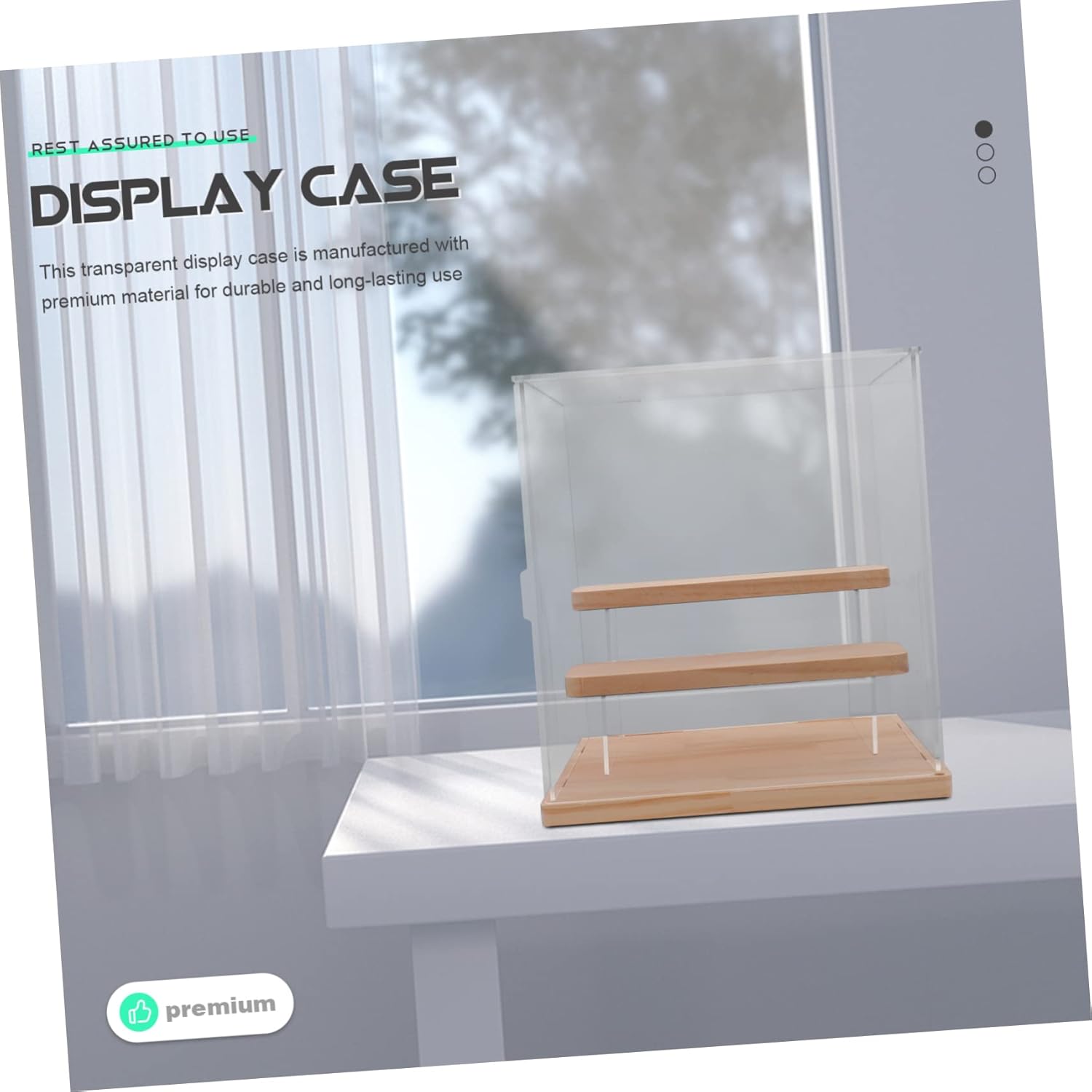 3-Tier Acrylic Display Case for Collectibles Doll Storage Container Dust Protection for Model Showcases
