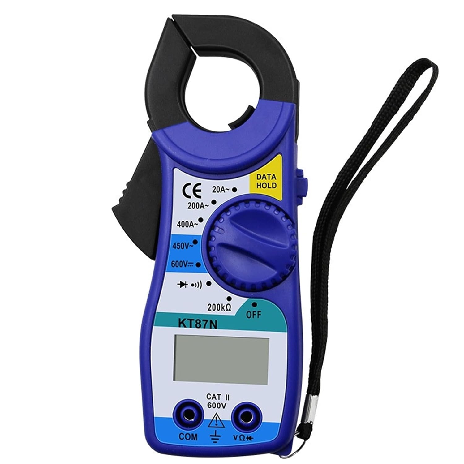 10pcs ClampType Multimeter Kt87n Blue Electrician Digital Clamp Type Meter Mini Current Meter for On/Off Peak Ringing