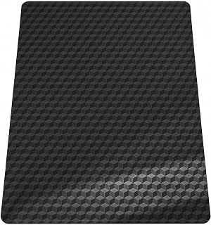 Winado Office Chair Mat, 36 x 48 in, Black 3D Geometric Low Pile Carpet Mat | Heavy-Duty Studded Carpet Protector, Waterproof Floor Mat for Home Office and Gaming Use