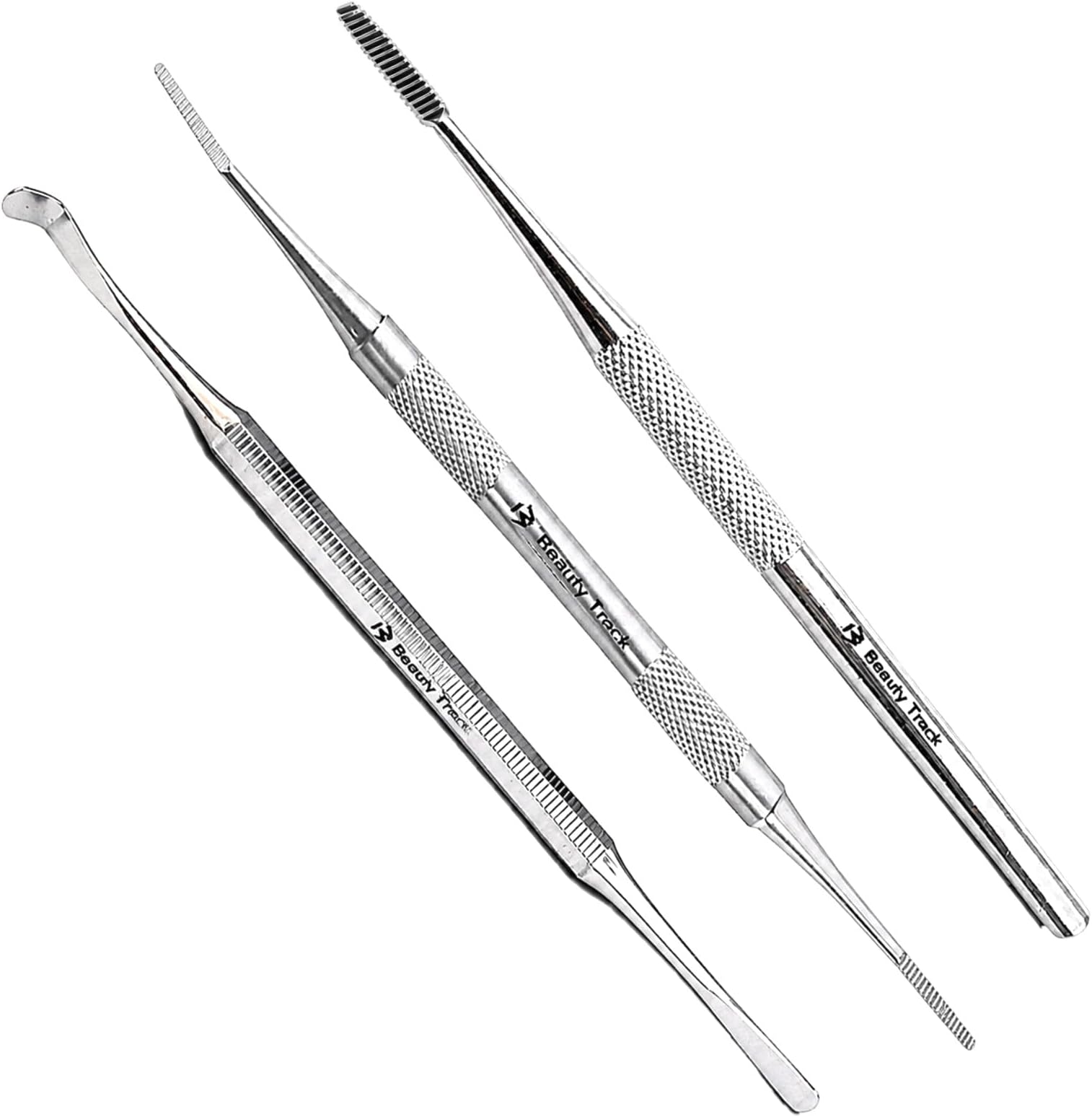 Black Files - Ingrown Toe Nail File & Lifter Kit INGROWN Side Edges Chiropody - Stainless Steel Podiatry Instruments (Pack of 3 - Nail File, Lifter & Double File)