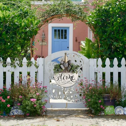 Uliomu WELCOME SIGN-U50 Sign For Front Door, Rustic Round Wood Wreaths Wall Hanging Outdoor Decor thumb #7