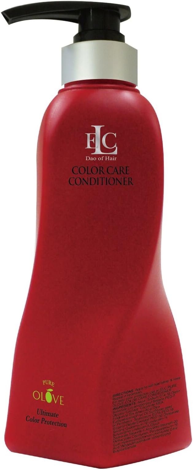 ELC Dao of Hair Pure Olove Color Care Conditioner - 33.8 oz/liter. Color Safe, Moisturizing, Nourishing, Balanced, Repairing, Gentle Cleansing Conditioner for Colored, Fine, Medium Coarse Hair