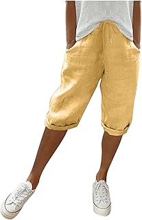 2025, color sólido, bolsillo grande, pantalones casuales elásticos, pantalones capri con bolsillo pantalones de pierna ancha para mujer elegantes