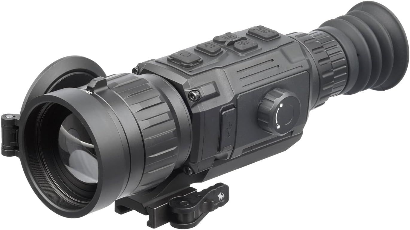 AGM Global Vision Clarion Dual Focus Thermal Imaging Scope – Switchable Base Magnification, 12μm Sensor, Video Recording, WiFi, Waterproof Thermal riflescope for Hunting