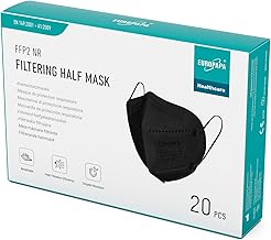 EUROPAPA® 20 x FFP2 5-Layer Respiratory Dust Protection Mask, Individually Packaged, Black