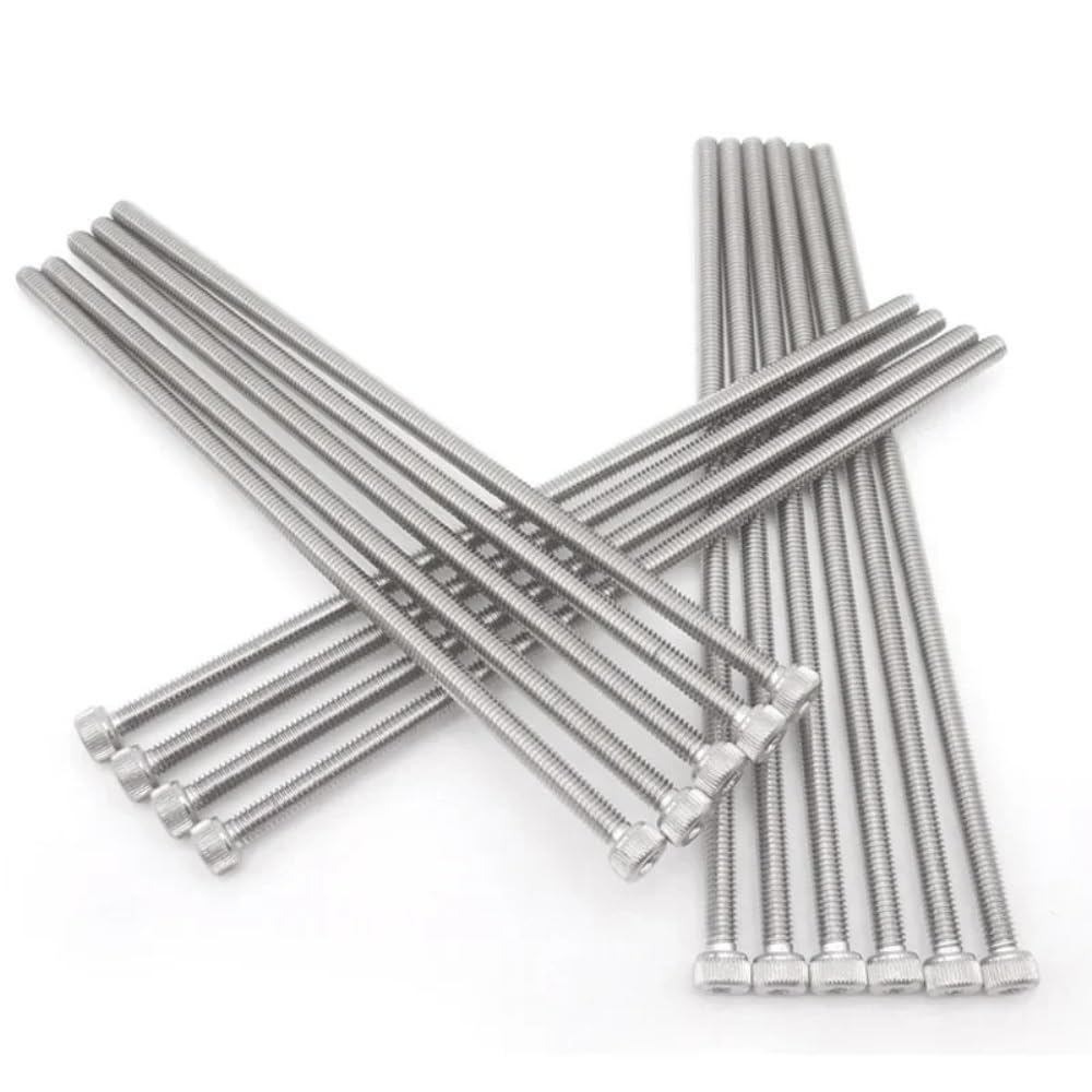 M2 M3 M4 M5 M6 M8 M10 M12 DIN912 304 Stainless Steel Inner Hexagon Lengthen Screw Knurled Cup Head Bolts Extra Long Screws Bolt(M5x120mm(2pcs))