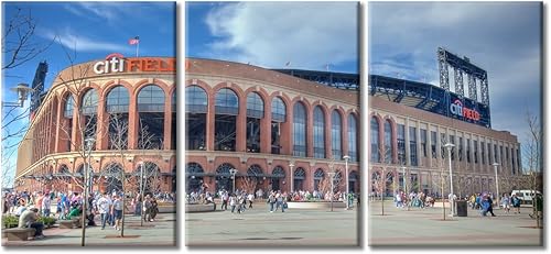 TUMOVO Lienzo grande para pared, cuadro del estadio Citi, arte de pared del equipo de béisbol estadounidense para decoración de pared del hogar,