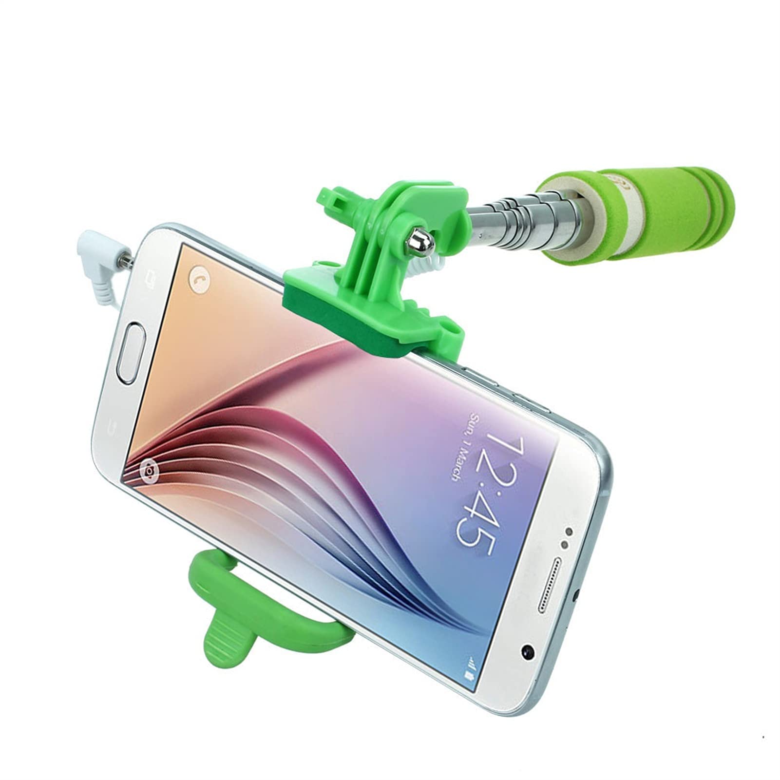 SCRUBY Mini bastone per selfie, portatile, estensibile, pieghevole, per autoritratti, monopiede (blu)