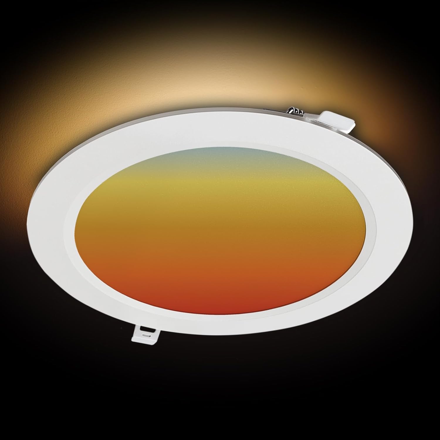 Recessed Round Ceiling LED Light 8” 25W Dimmable. 5CCT (2700K/3000K/3500K/4000K/5000K Selectable) 2125 Lumens, Junction Box Included