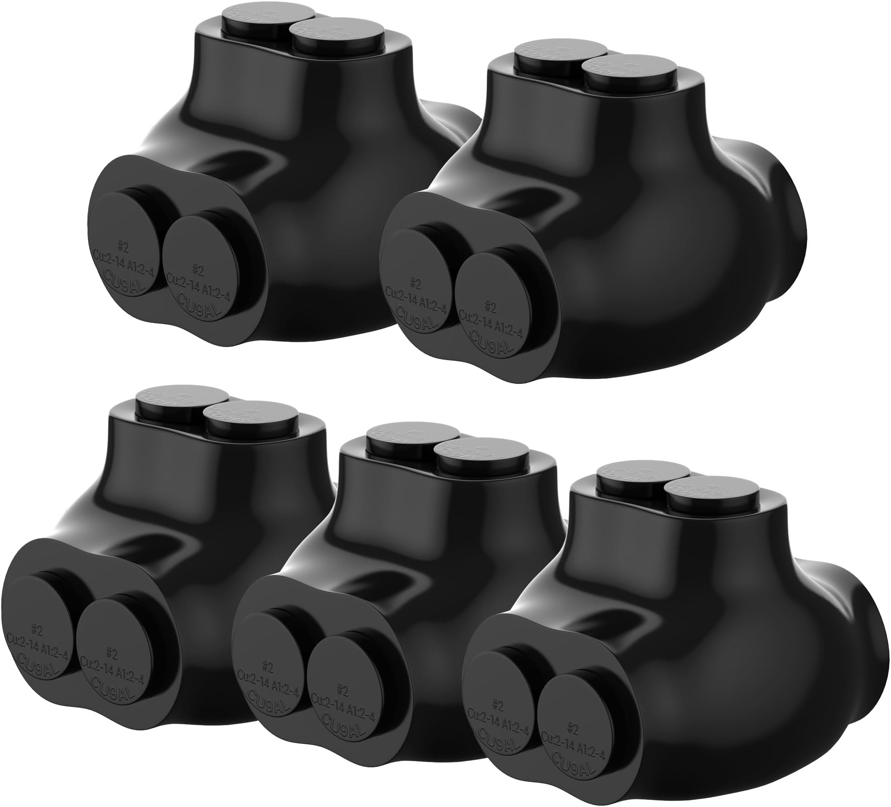 2 Port Insulated  Splice Connector 2-14 Gauge Aluminum to Copper Wire Connectors 5/32" Slotted Allen Hex Dual Entry Splice Electrical Connector
