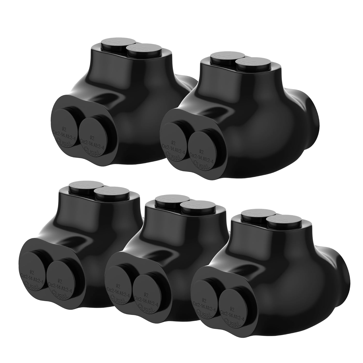 2 Port Insulated  Splice Connector 2-14 Gauge Aluminum to Copper Wire Connectors 5/32" Slotted Allen Hex Dual Entry Splice Electrical Connector