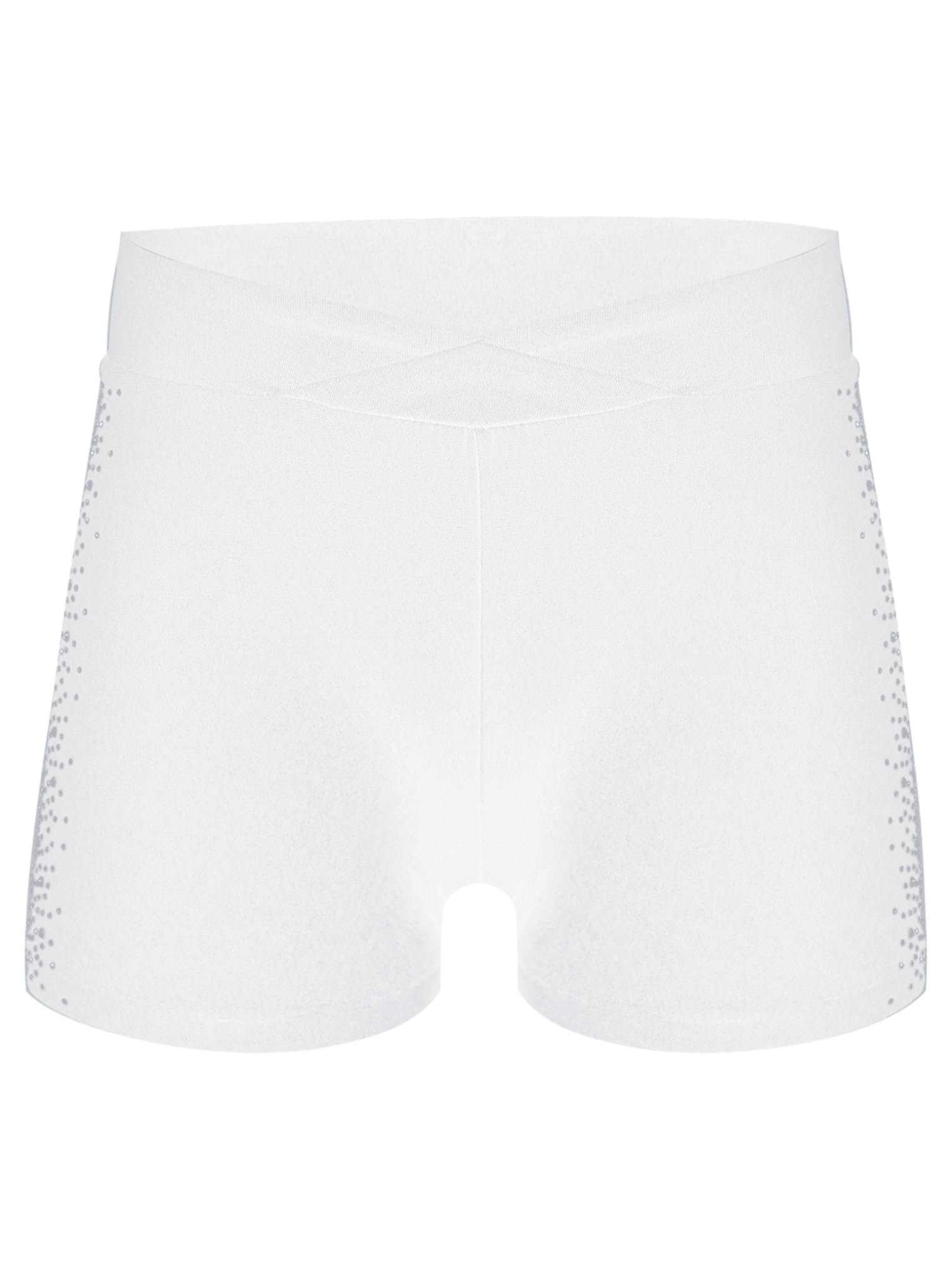 Freebily Pantalones Cortos De Gimnasia para Niñas Leggings Cortos Cintura Alta Mallas De Patinaje Pantalones para Entrenamiento Deportivo — view 8