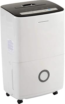 FRIGIDAIRE 70-Pint Dehumidifier with Built-in Pump, Black & White