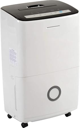 FRIGIDAIRE 70-Pint Dehumidifier with Built-in Pump, Black & White