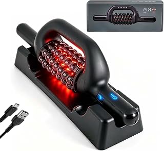 Ad – 5 IN 1 Electric Massage Roller With Redlight | Lymphatic Drainage Massager, 6 Speed Settings, Two-way Rotat...