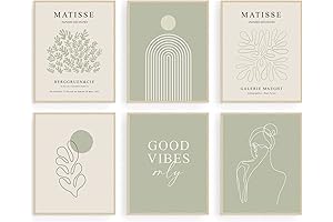 KBKBART Sage Green Matisse Prints, Gallery Wall Decor