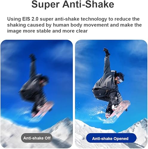 Miniatura 6 de Cámara montada en la cabeza 4K 30FPS Cámara de vídeo WiFi portátil Videocámara Webcam Lente gran angular de 120 ° Anti-vibración Batería incorporada