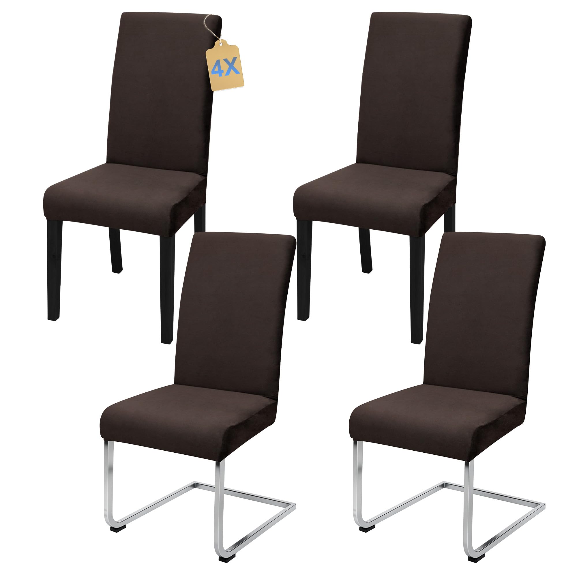 SUKAIKEQA Stuhlhussen 6 Stück Stretch Stuhlbezug Schwingstuhl Esszimmer