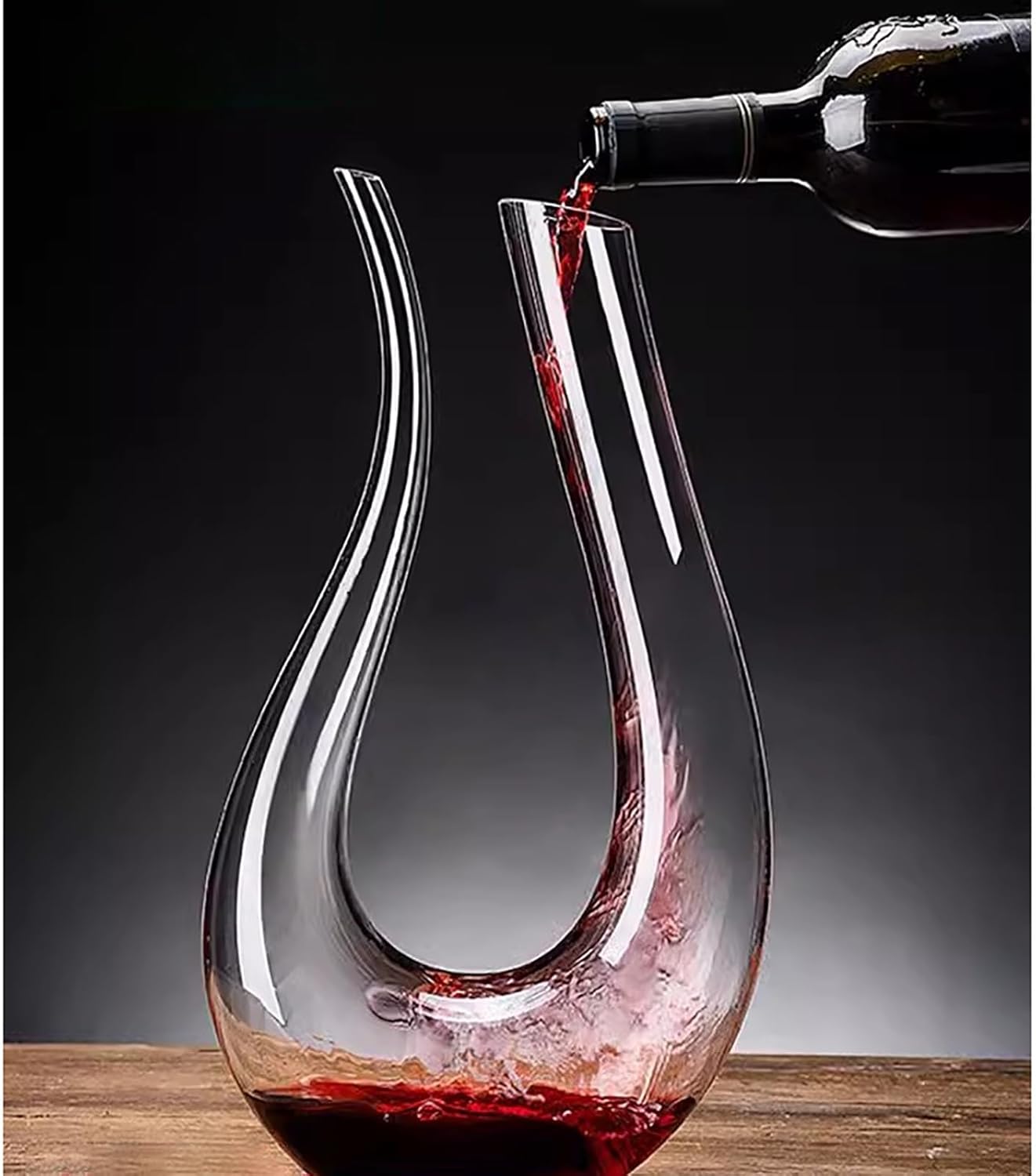 デカンタ クリエイティブな家庭用ガラスU字型ワインクーラー ワインのギフトに最適