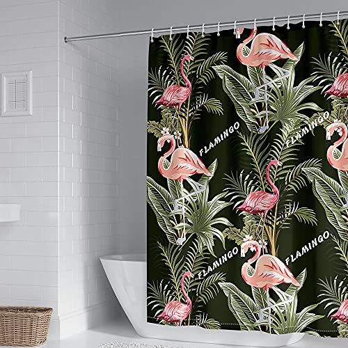 ZDDWLDL 4-Teilig Duschvorhang Set Mit Rutschfesten Teppichen Toilettendeckel Und Badematte Wasserdicht Farbfest Schimmel… – Bild 4