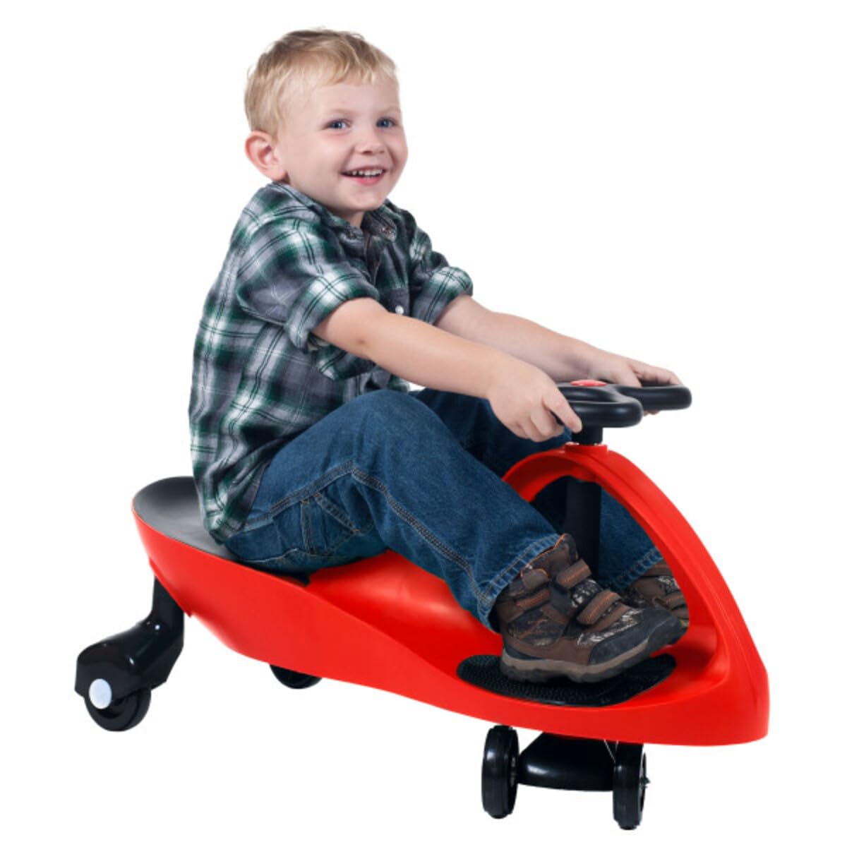Lil' Rider Wiggle Car - Ride on Toy for Ages 3 and Up - Toddler Ride on Toys with no Batteries, Gears, or Pedals Just Twist, Wiggle, and Go by (Red)