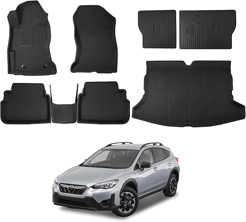 Miniatura 1 de Ecarzo Alfombrillas compatibles con Crosstrek XV e Impreza Hatchback 2017-2023 2024, juego completo de accesorios para todo tipo de clima, protector