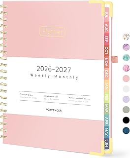 Forvencer Academic Planner 2026-2027, Hardcover Calendar Planner Weekly & Monthly, July 2026 - June 2027, 8.5