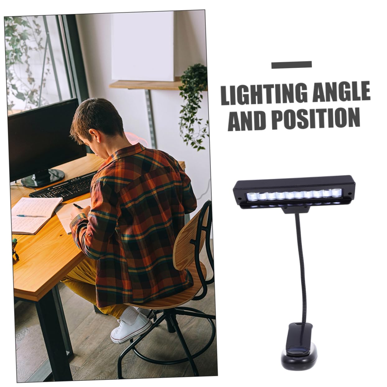 BIUDECO Led Music Stand Light for Piano Dimmable Eye Protection Lamp Clip Music Lamp Reading Light