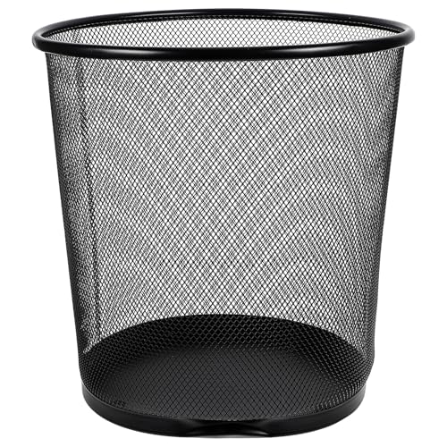 Caneca de basura metálica redonda Luxshiny 28x26x22 cm
