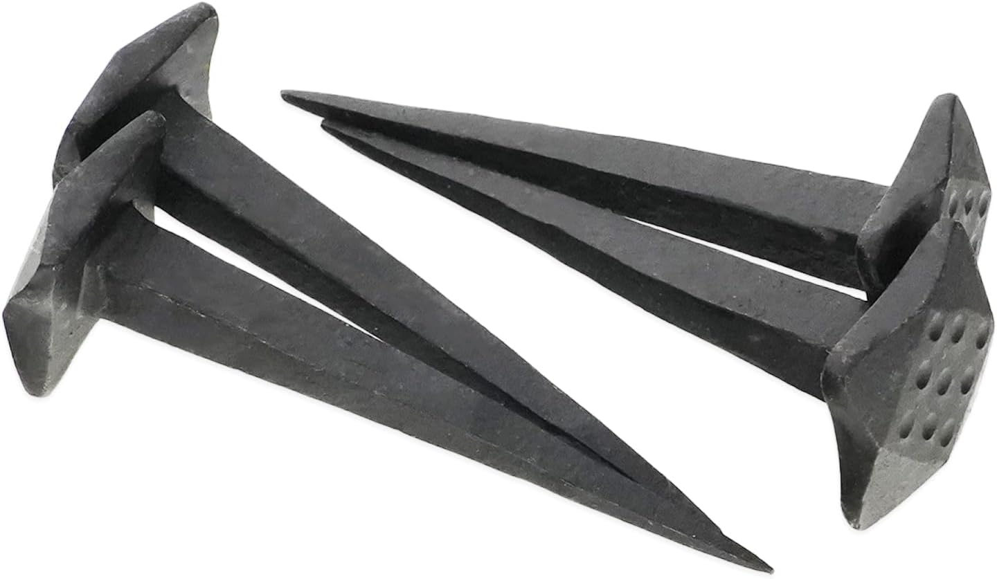 Hand Forged Handmade Traditional Old Antique Rustic Designer Vintage Victorian Head Wrought Black Iron Nail Wood Crafts Door Furniture Decorative Studs pins Nails 4pcs
