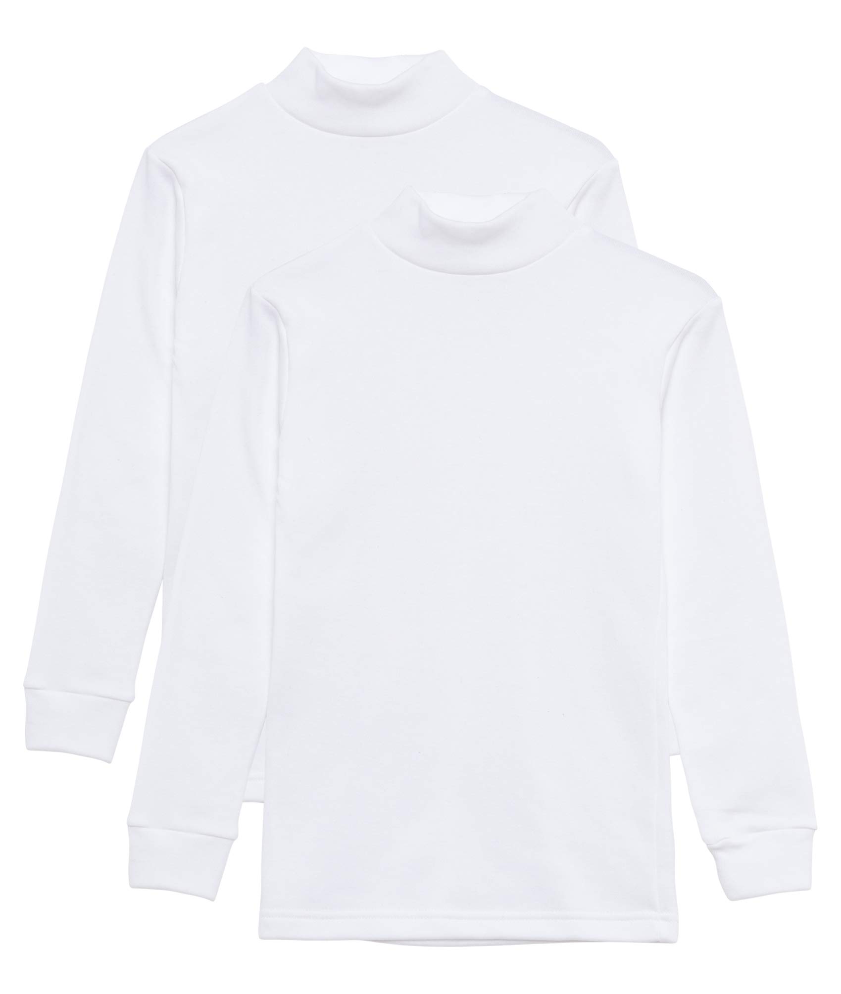 Channo Intimo Termico per Bambini, Collo Mezzo Cigno, Maniche Lunghe, Tinta Unita