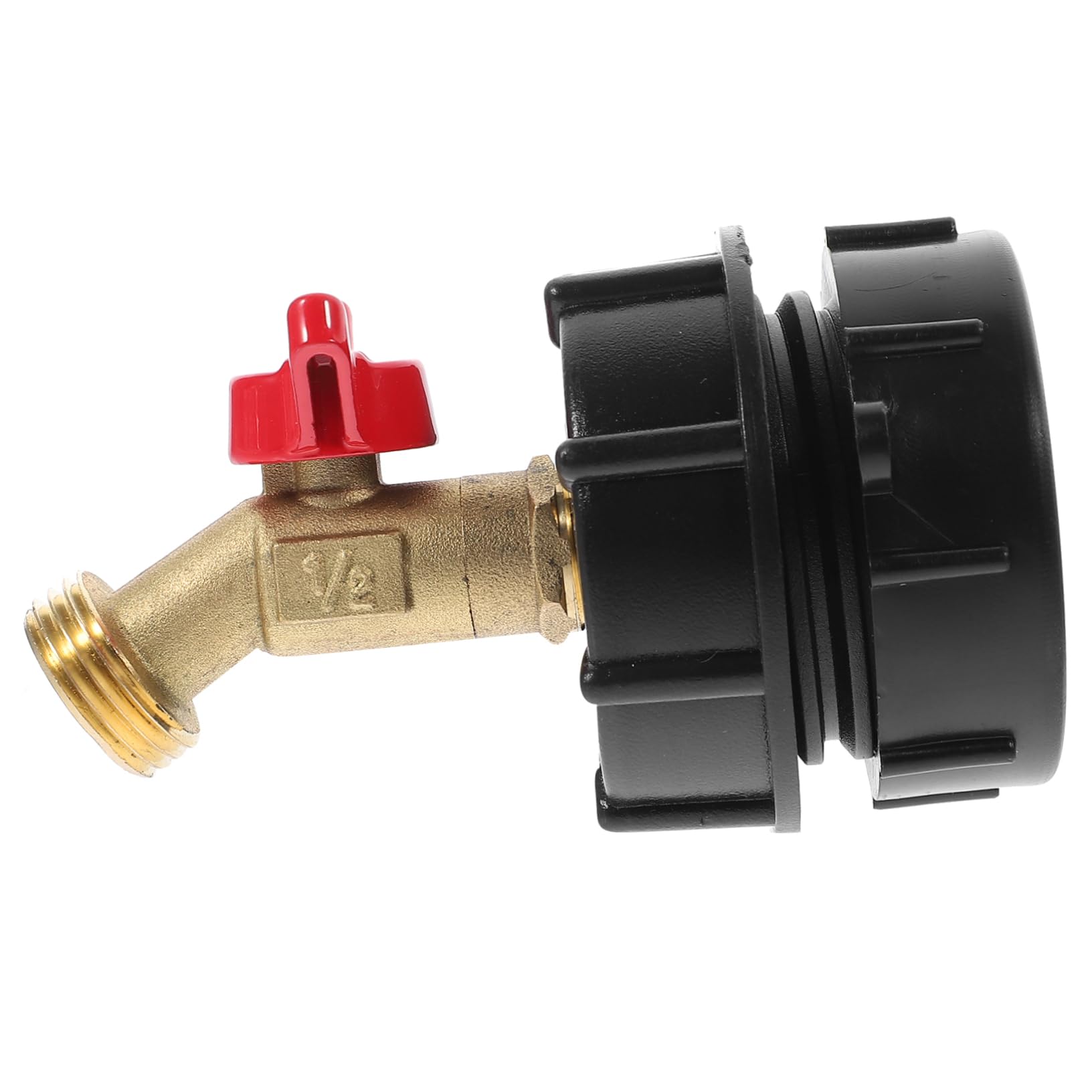 ibasenice 5 Piezas Accesorios De Conector De Cubo Adaptador De Agua del Tanque De Asas IBC Ajuste De Barriles De Tonelada Adaptador IBC y Grifo De Jardín IBC a 1/2 Grifo Abs
