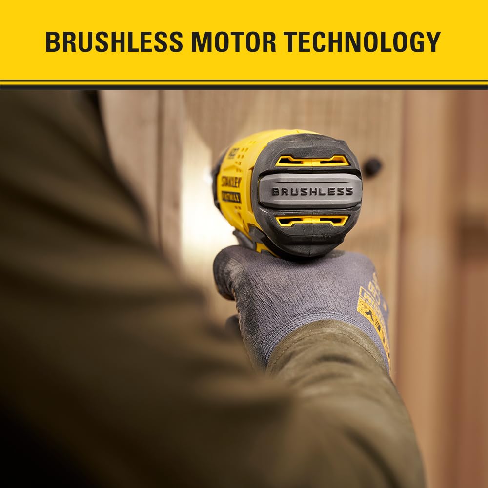 STANLEY FATMAX V20 | 18V bezszczotkowy klucz udarowy 3/8″ - kompaktowy wysoki moment obrotowy do naprawy samochodów, tylko klucz