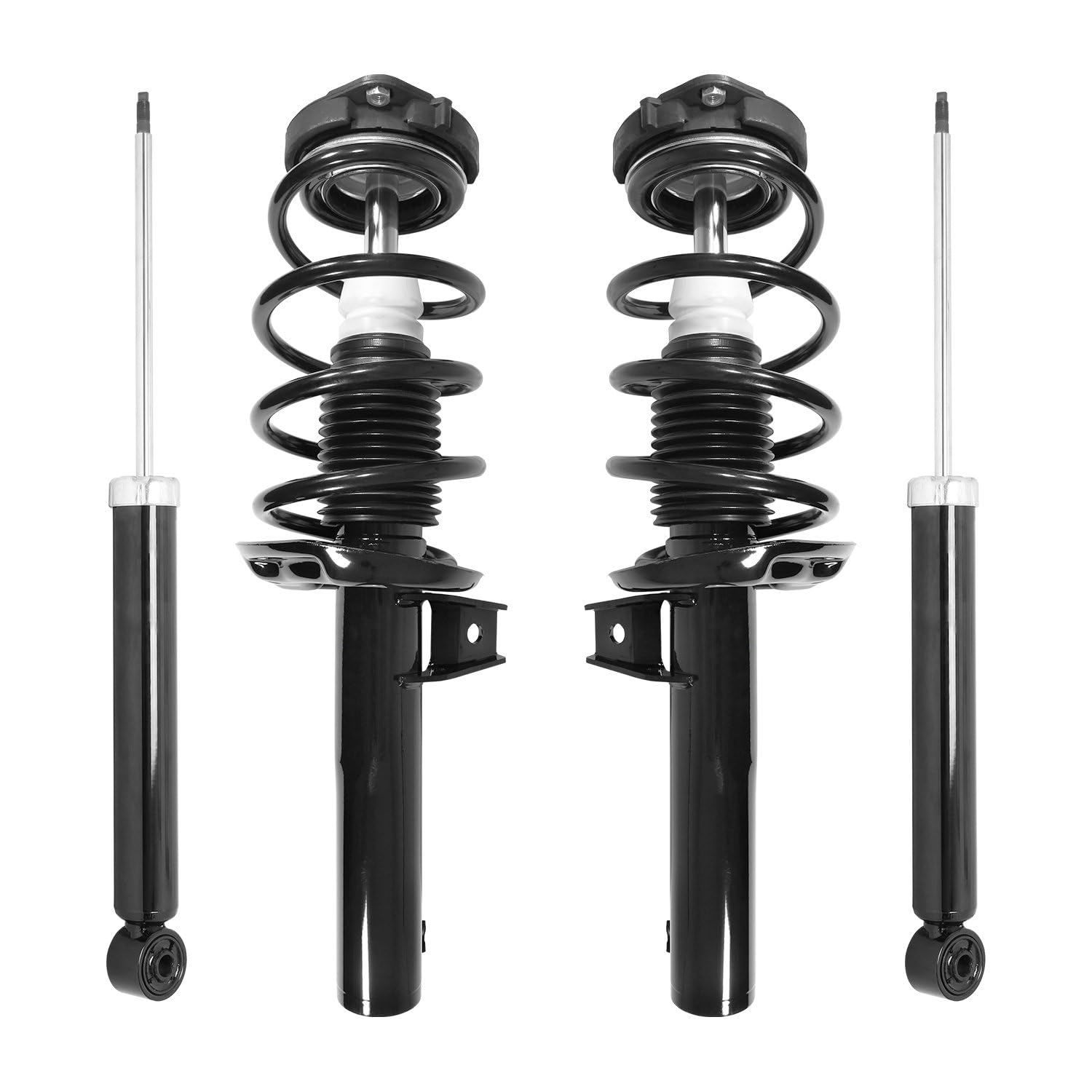 COMPLETESTRUTS - Front Complete Strut Assemblies with Coil Springs and Rear Shock Absorbers Replacement for 2010-2012 Volkswagen Golf - Set of 4
