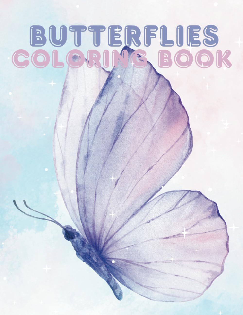 Butterflies Coloring Book for Adults: 50 Calming and Relaxing Patterns | Stress-Relieving Coloring Pages | Natural Designs