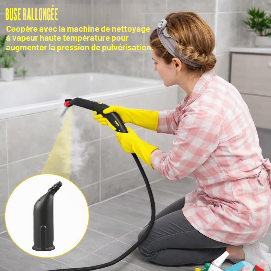 Lot de 23 d’Accessoires pour Nettoyeur Vapeur Kärcher SC1 SC2 SC3 SC4 SC5 EasyFix, Bonnettes Microfibre, Brosses Nylon & Laiton, Buses Jet, Suceurs, Joints de Rechange