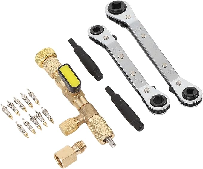 Herramienta Removedora de Válvulas para HVAC con 2 Llaves y 10 Núcleos miniatura 7