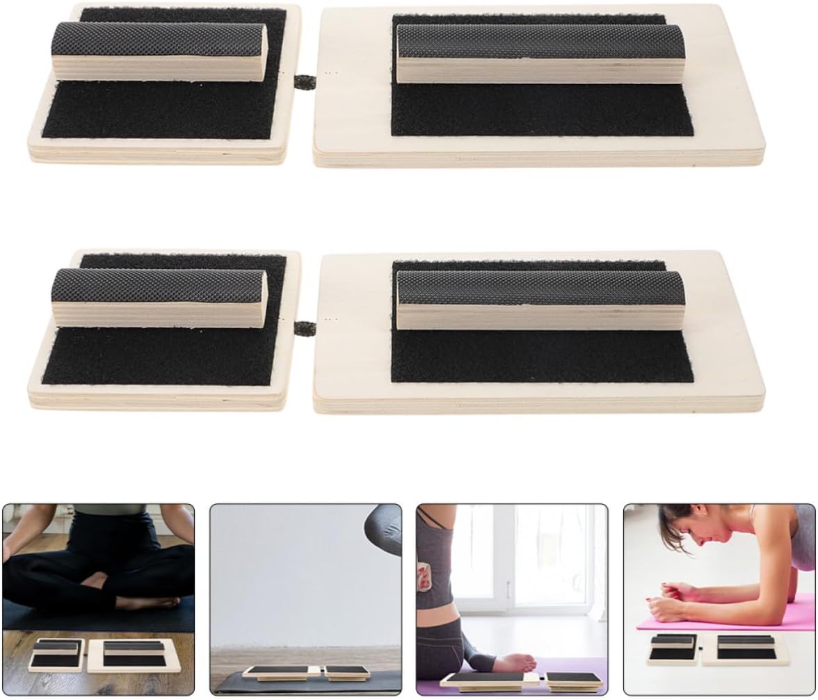 TEHAUX Calf Stretching Boards Foot Tool 2pcs Wooden for Ankle Stability and Balance Improvement Beige Wooden Stability Equipment for Long Periods for Training Athletes and Dancers