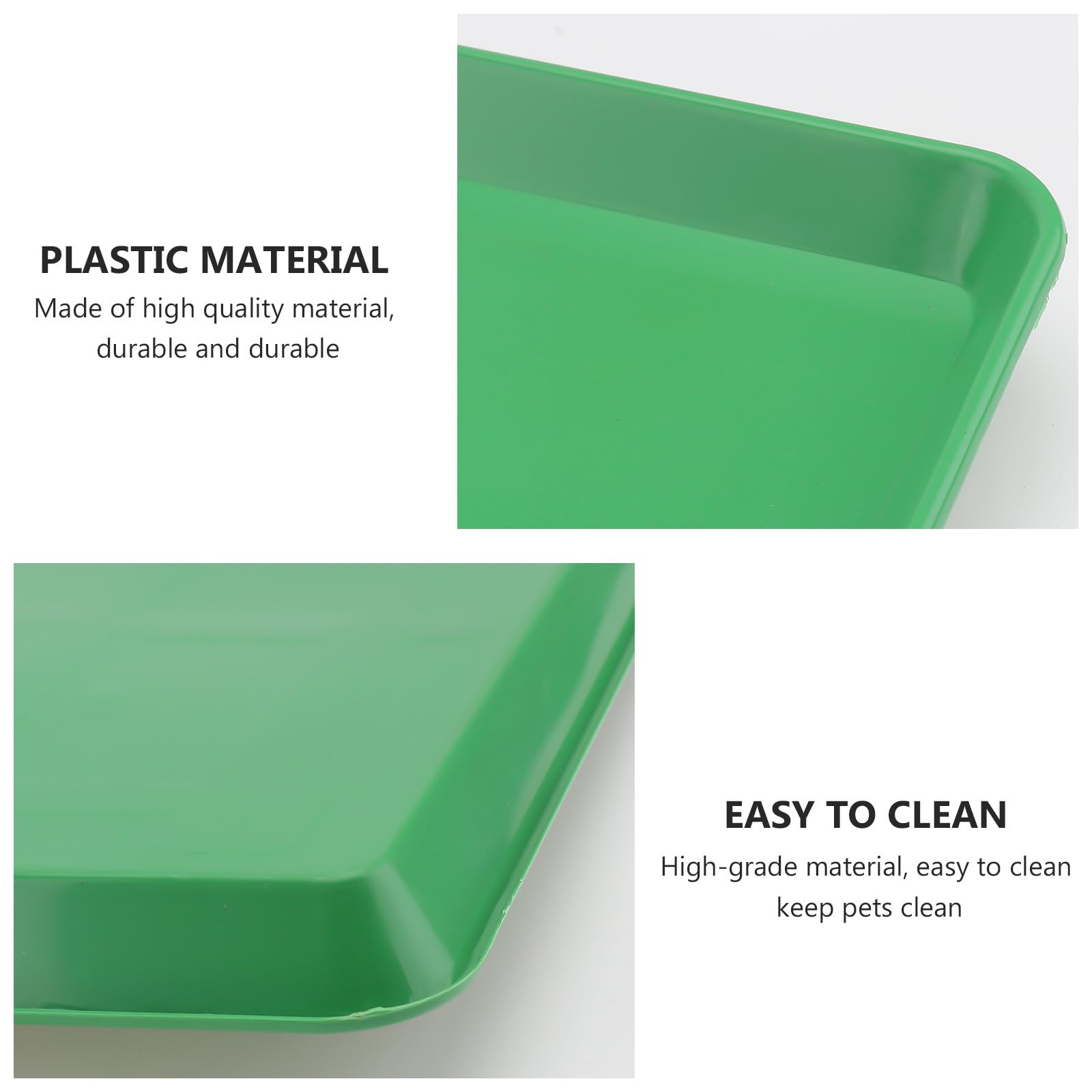 Fondo Resistente agli Odori alla Ruggine in Plastico Verde per Gabbia Coniglio Vassoio Igienico per Toilette Animali Domestici, per Gabbie di Piccole Dimensioni