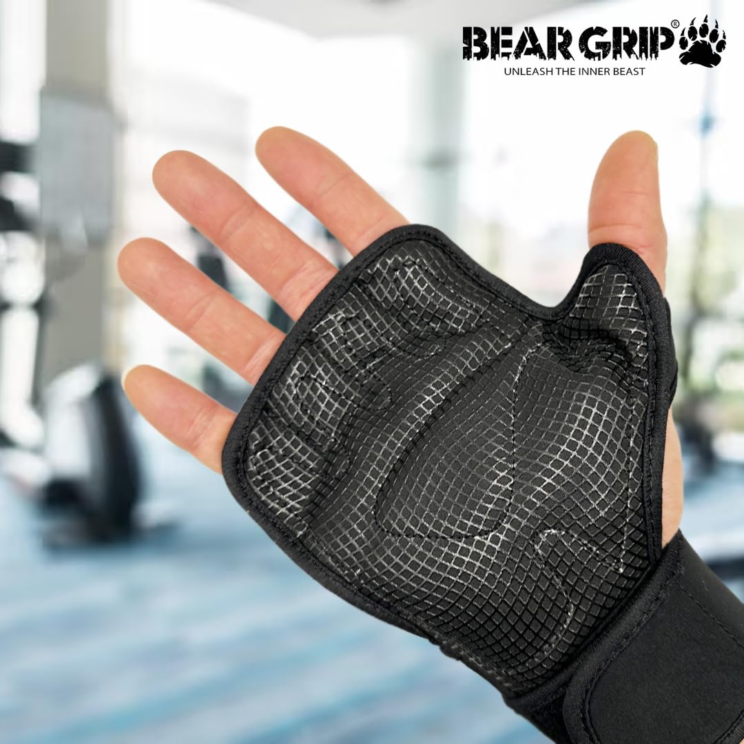 BEAR GRIP Guanti da allenamento, protezione extra per il palmo della mano, per crossfit, bodybuilding, calisthenics, powerlifting, per uomini e donne