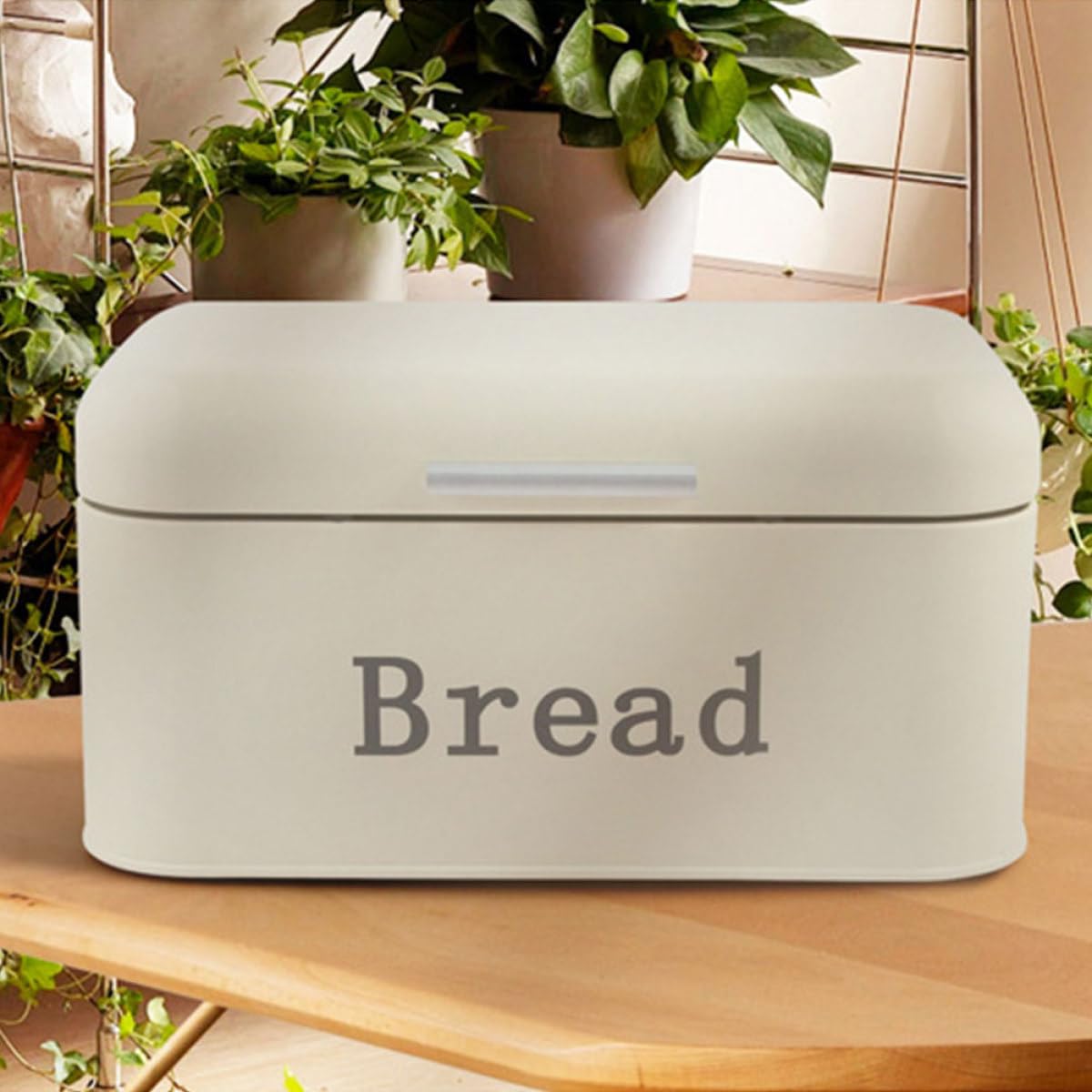 DOITOOL Scatola per Pane in Metallo Chiusura Ermetica e Coperchio Ribaltabile, Contenitore per Conservazione di Pane e Dolci da Forno Sul Piano di Lavoro