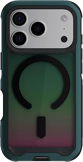 Ghostek Atomic Slim iPhone 18 Pro - iPhone 17 Pro Case, Compatible with Apple MagSafe Accessories, Aluminum Metal Bumper, Shockproof Drop Protection (6.3 Inch, Green)